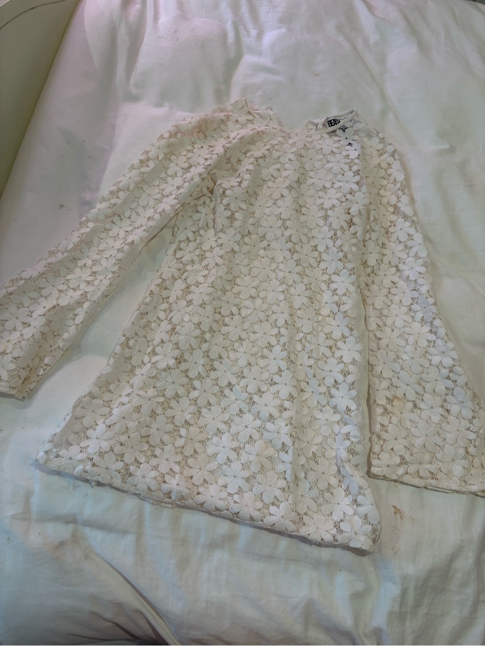 Beach Riot White Floral Lace Dress